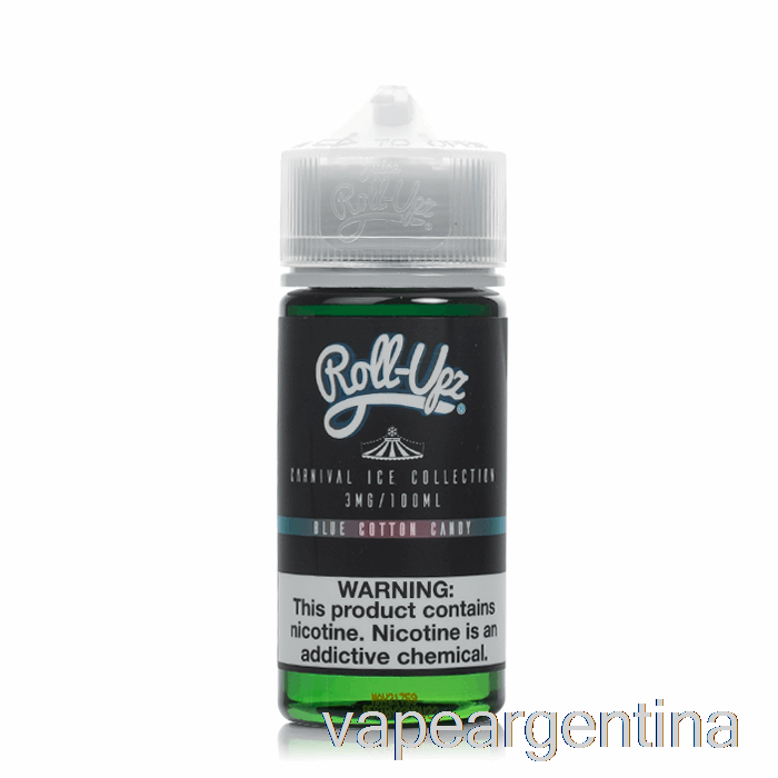 Algodon De Azucar Azul Hielo - Carnaval - Jugo Roll Upz - 100ml 6mg Vape Descartable